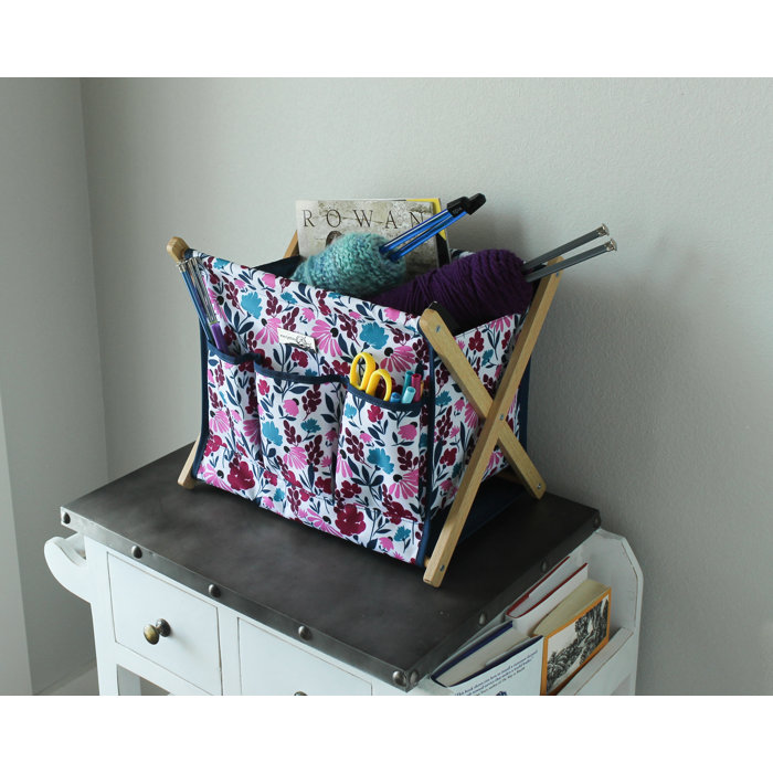 Harriet Bee Deluxe FoldUp Wooden Arts Organization Storage for Amazoncom premium knitting bag